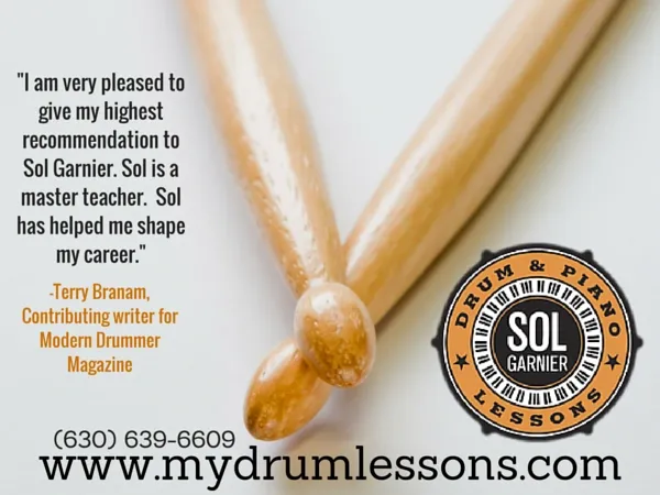Sol Garnier Drum Piano Music Lessons mydrumlessons.com Chicago Drum Lessons